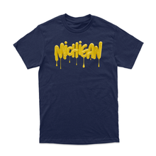 Load image into Gallery viewer, Dripped Michigan Navy Tee